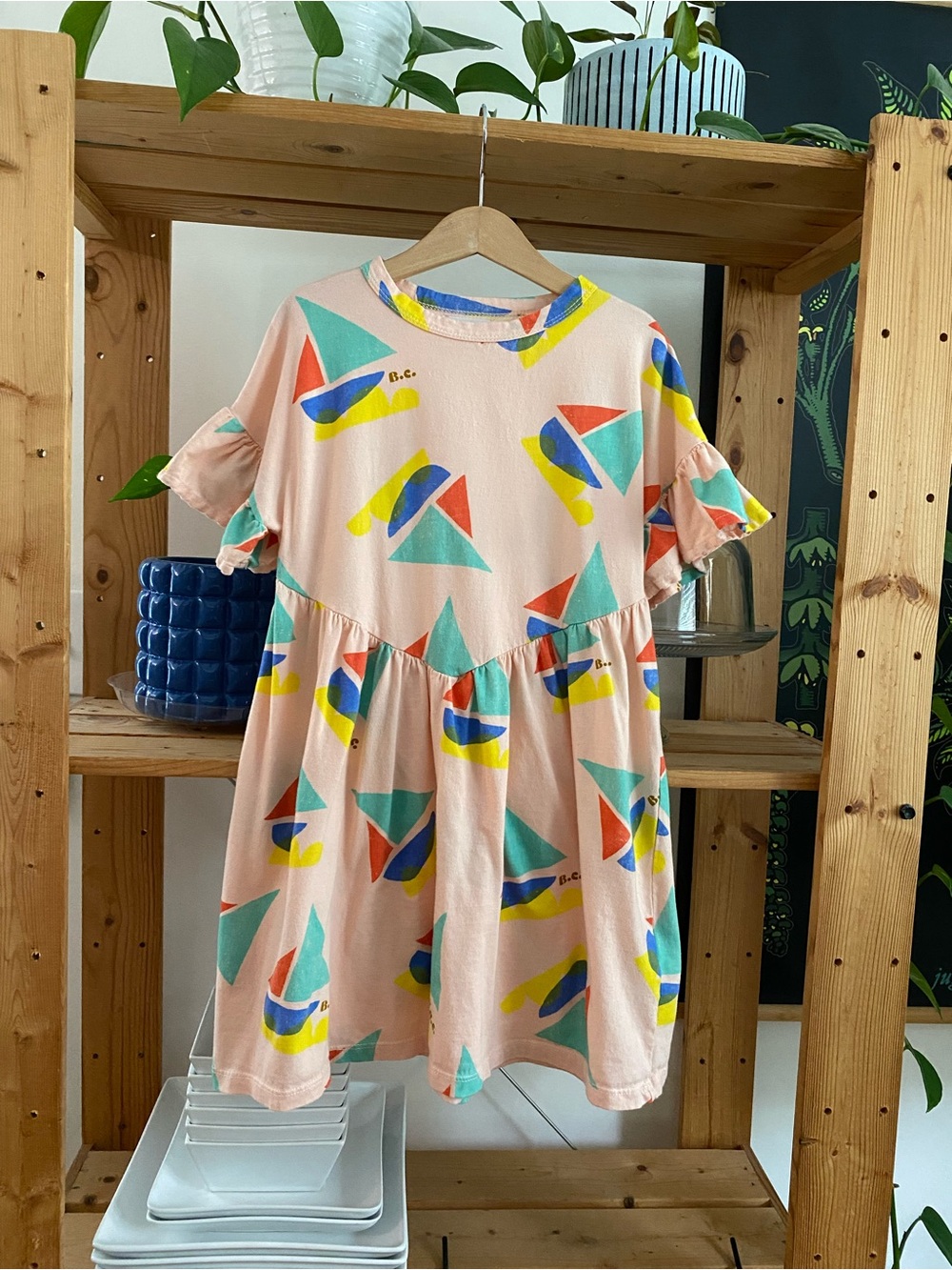 Bobo Choses Multicolor Sailboat Ruffle Dress 4t - Picture 6 of 15